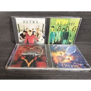 4 CD LOT PETRA Praise - On Fire - God Fixation - No Doubt Christian Rock